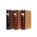 Bellagio-Italia Tuscany DVD Storage Binder Assortment 3-Pack - Stores Up to 144 DVDs, CDs, or Blu-Rays - Includes 1 Cognac, 1 Chestnut, and 1 Crimson