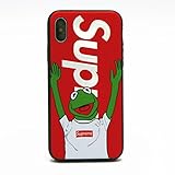 iPhone X Case, Shiny Flexible Soft TPU Anti-scratch Protective Smooth Back Case Cover for iPhone X 5.8inch (Frog-Red)
