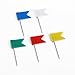 Yalis 50 Pieces Assorted 5 Colors Map Flag Push Pins- 35 mm