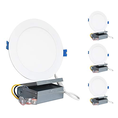 SUNTHIN (4 Pack) 6 inch LED Recessed Ceiling Light with Junction Box