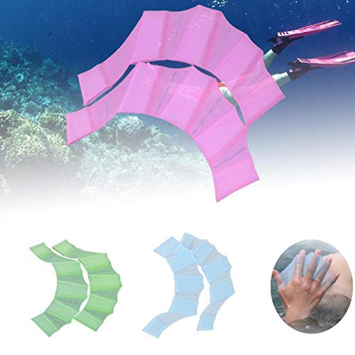 YWILLINK Swimming Fins Handcuffs Flippers HydraHand Frog Swim Gloves Silicone Hand Paddles Swim Palm Finger Kids Men Women Training