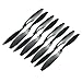 RAYCorp Genuine Gemfan 1045 (10x4.5) Propellers for DJI Phantom, Black 10-inch Props, 8 Pieces(4CW, 4CCW) + FREE RAYCorp Battery Strap
