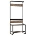 Bush Furniture Refinery Hall Tree with Shoe Storage Bench, Rustic Gray