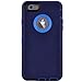 MAXCURY Hybrid Rubber Plastic Impact Defender Rugged Hard Case with Built-in Screen Protector and Belt Clip Holster Compatible for iPhone 6 and iPhone 6s Case (Navy/Blue & Clip)