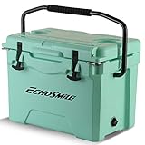 EchoSmile Rotomolded Cooler, 5 Days Cooler, Ice Chest for Camping, Fishing, and Other Activities
