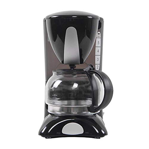 JSMY Filterkaffeemaschine/Filterkaffeemaschine mit Glaskessel/abnehmbarem Trichter für einfache Reinigung,800 ml,schwarz