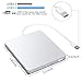 ZSMJ External DVD Drive, USB 3.0 Portable CD DVD +/-RW Burner Slim DVD/CD Writer Player High Speed Data Transfer Optical Drive for MacBook Air, MacBook Pro, Mac OS, PC Laptop (Sliver)