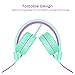 Kids Headphones for Children Boys Girls Teens Wired Foldable Lightweight Stereo On Ear Headset for iPad Cellphones Computer MP3/4 Kindle Airplane School NIVAVA K8(Green/Purple)thumb 2