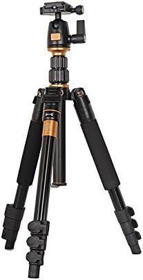 QZSD Professional Portable Magnesium Aluminium Alloy Tripod Monopod &amp; Ball Head DSLR SLR Camera Canon Nikon Olympus Sony Pentax Tripod Q-555 Max Height: 55.9"