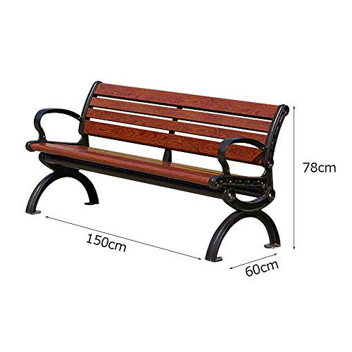 household products Gartenbank aus Aluminiumlegierung im Freien, Ruhesitz mit Rückenlehne und Armlehne… – Bild 3