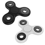EXHEED X2 Fidget Spinner Prime (2 Pack Black White) Best Hand Fidgeter Relief Toy Spinners for Kids, Adults helps Hand Eye Coordination, Anxiety, Stress Relief, ADHD- USA Seller Top Quality Material