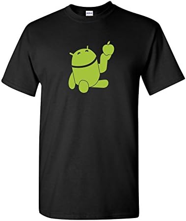 Gardenia12 Adult Android Funny T-Shirt (XL, Black-Holld)