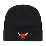 NBA Chicago Bulls OTS Raised Cuff Knit Cap, Black, One Size