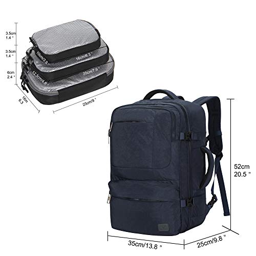 Hynes Eagle 44L Carry on Backpack Flight Approved Compression Travel Pack Cabin Bag - Thumbnail 3