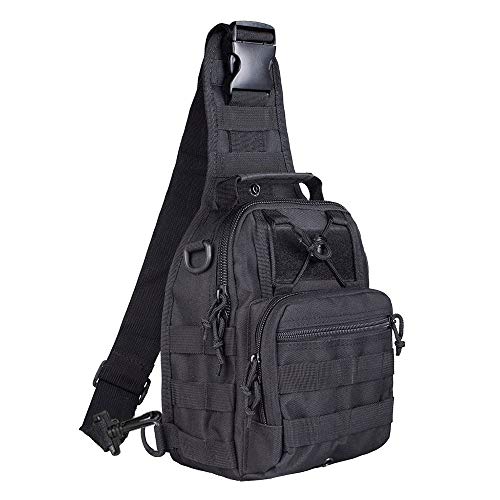 BeGrit Tactical Shoulder Bag Sling Chest Pack Outdoor Sports Backpack Multi-Purpose Daypack for Riding Camping Trekking Hiking Hunting