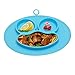 URSMART Mini Size Smile Baby Rice Plate Silicone Food Placemats Kids Suction to Dining Table Kitchen Dinnerware (blue)