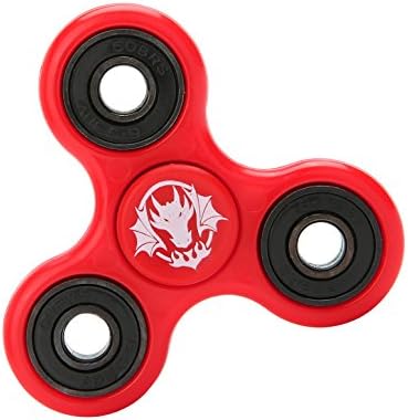Fidget Spinner Toy Ceramic EDC Hand Finger Spinner Desk Focus (Red+Black)