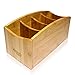 Natural Bamboo Organizer | Kitchen Counter Utensil Storage | Home Office Stationery Desk Caddy | Living Room Table Accessory Remote Holder by Splash Soup