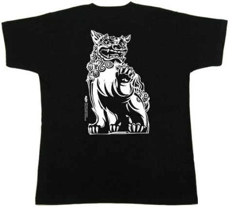 Amazon Okinawa イラストtシャツ 版画シーサー ブラック Tシャツ カットソー 通販