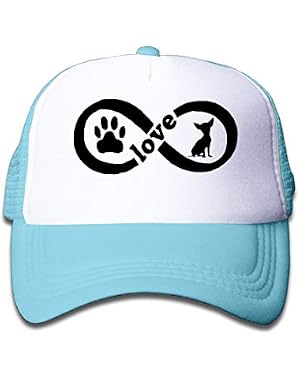 Infinite Love Chihuahua On Boys and Girls Trucker Hat, Youth Toddler Mesh Hats Baseball Cap