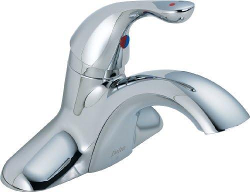Delta Commercial 501Lf-Hgmhdf Classic Single Handle Centerset Bathroom Faucet Less Pop-Up, Chrome
