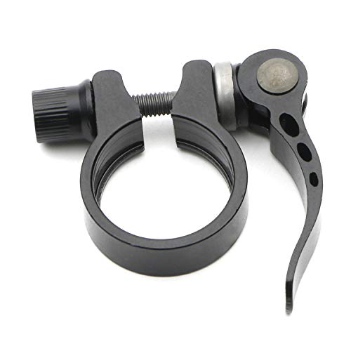 Rowiz Cycling Bike Bicycle Quick Release Aluminum Alloy Seatpost Clamp 31.8mm Black Bike Seat Clamps, Pack of 9