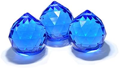 Waveroar 40 mm Feng Shui Faceted Decorating Crystal Ball Blue
