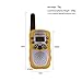 Zomei T388 2Pcs Mini Walkie Talkie 3-5KM Range 22-Channel FRS/GMRS UHF Two-Way Radios Coloful Walkie-Talkie For Kids(Yellow)