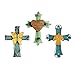 Unique Wooden Crucifix With Antiqued Metal Decorative Heart And Inspirational Prayer Inscribed On Cross (Assorted Colors)