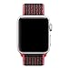 INTENY Sport Band Compatible with Apple Watch 40mm, Soft Lightweight Breathable Nylon Sport Loop, Strap Replacement for iWatch Series 4 (Red Black, 40mm)
