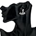 SUNSCSC Clear Crystal Rhinestone Dangle Water Drop Simple Ear Stud Earrings