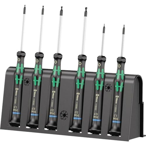 Wera 2052/6 Micro Screwdriver Set, Rack, 6PC - 05118156001