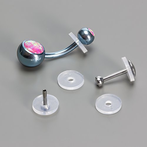 Painful Pleasures Piercing Disc - 7mm Flat Clear Medical Grade No Pull Silicone Discs for Body Piercings - Body Jewelry Piercing Supplies (Bag of 100)