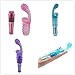 Masturbation Finger Vibrator Clit and G-spot Orgasm Squirt Massager Brush AV Vibrating Stick Sex Toys for Women-Color Random