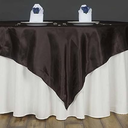 Amazon Com Tableclothsfactory 60 Satin Square Table Overlay For