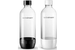 MY SODA soda-stream (Soda stream 1-Liter Carbonating Bottles- Black&white (Twin Pack)…)