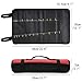 WILNARA 37 Pockets Tool Roll Pouch Bag -Waterproof Wrench Storage Roll Up Organizer Bag for Electrician and Garden (Red)