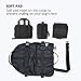 EJG Tactical Dog Molle Harness, with 3 Detachable Pouches & Velcro Area, No Pulling Design, Comfy Mesh Padding, Service Dog, Military Training, Hunting, Vest for Medium & Large Dog