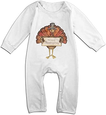 Z2G Happy Thanksgiving Turkey Sais Baby Printed Rompers Unisex Long Sleeve Cotton Cute Pajamas Outfit Jumpsuit