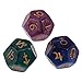 MonkeyJack 3 Pieces of Multi-sided Acrylic Pearl Astrological Dice for Constellation Divination Accessory