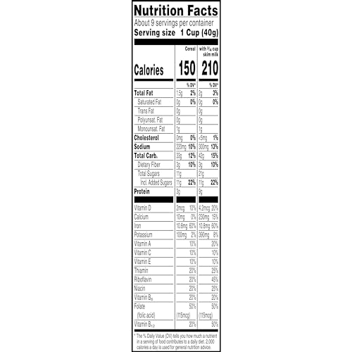 SPECIAL K COLD BREAKFAST CEREAL, 11 VITAMINS AND MINERALS, MADE WITH REAL ALMONDS, VANILLA AND ALMOND, 12.9OZ BOX (1 BOX)