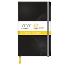 TOPS Idea Collective Journal, Black Cover, Wide Rule, Cream Paper, 8.25 x 5 Inches, 240 Pages (56872)