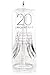 Double Dots White 20-Piece Flatware Set with Hanging Rack, Service for 4 (White)