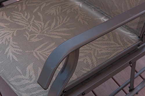 PatioPost Outdoor 2 Person Patio Mesh Fabric Loveseat Glider Chair w/Center Table,JA