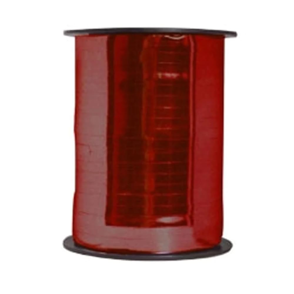 1 roll 5mm x 250m Curling Balloon Ribbon - METALLIC RED for Gift Wrapping, Party Favors, Decoration, Florist, Floral & Craft work