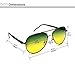 PenSee Day Night Vision Sunglasses Glasses Anti-glare Driving Eyewear Polarized Lens Rifle Frame (Rifle)
