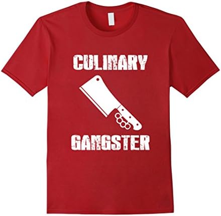 Men's Chef Tee Shirt - Culinary Gangster T-Shirt XL Cranberry