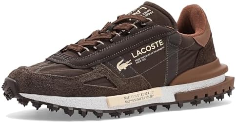 Amazon.com: Lacoste Mens Elite Active Sneaker, KHK/DK GRN, 7