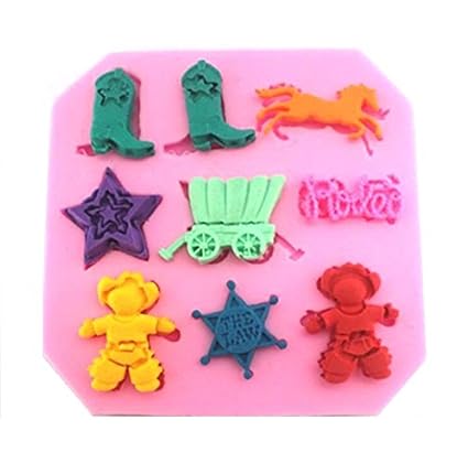 Durable Cowboy Boots Cake Chocolate Silicone Mould Diy Biscuit