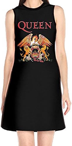 GHHK Women's Rock Band Phoenix Sleeveless Particular Tshirt Dresses White L